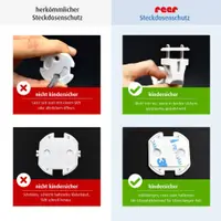Set 10 protectii pentru priza Reer Transparente 32059
