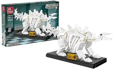 Constructor Raya Toys - Dino Might, Schelet de Stegosaurus, 428 de piese