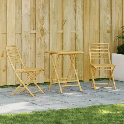 Gossi set mobilier bistro, 3 piese, bambus