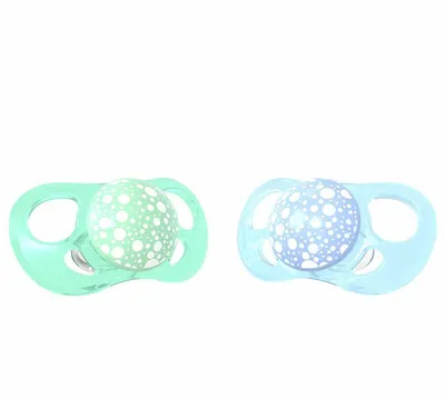 Set 2 suzete Twistshake Pacifier - Verde si albastra, 0-6 luni