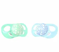 Set 2 suzete Twistshake Pacifier - Verde si albastra, 0-6 luni