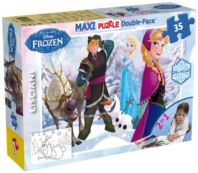 Puzzle cu două fețe Lisciani pentru colorare 35 piese - Joc de gheață