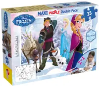 Puzzle cu două fețe Lisciani pentru colorare 35 piese - Joc de gheață