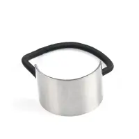 Elastic par cu accesoriu metalic argintiu