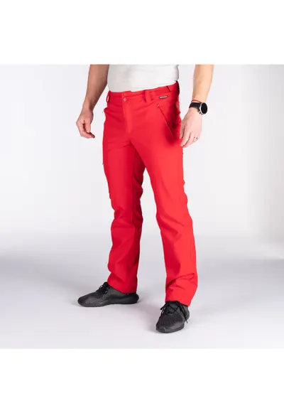 Men's softshell ski pants GINEMON - Rosu