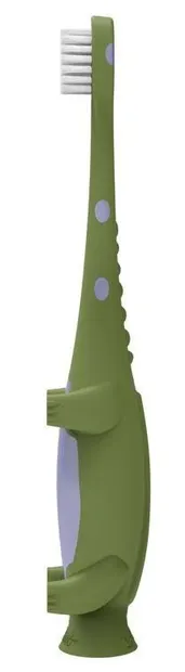Periuta de dinti si gingii Dr. Brown's - Dinozaur, verde