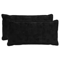 vidaXL Husă pentru pernă 2 buc. HOUTEN Negru 40 x 80 cm