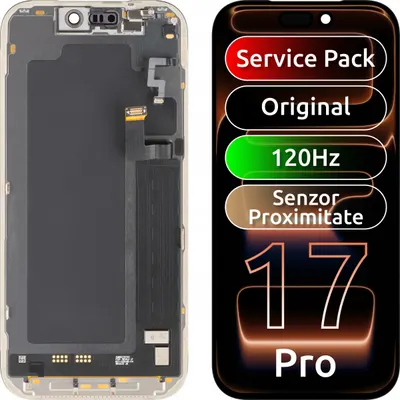 Display cu Touchscreen Apple iPhone 17 Pro, cu Rama, Negru, Service Pack 661-56125