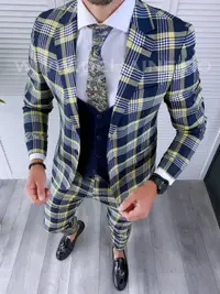 Costum barbati slim fit + Vesta B4222 D3-4.1