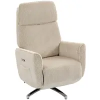 HOMCOM Fotoliu relax electric reglabil cu funcție de recliner, 2 motoare, rotativ, fotoliu TV cu port USB | Aosom Romania