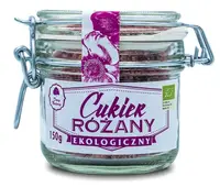 Zahăr bio din trestie cu petale roz, 150 g, Dary Natury