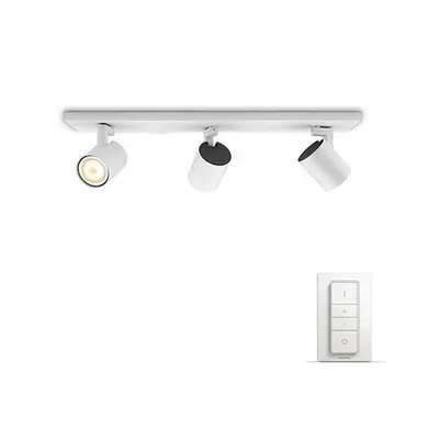 Spot LED triplu aplicat Philips HUE Runner Alb intrerupator dimabil inclus