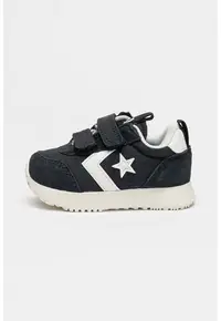 Pantofi sport cu garnituri de piele intoarsa Omega - Negru/Alb murdar