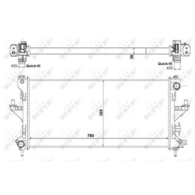 Radiator, racire motor NRF 53199