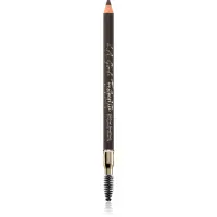L.A. Girl Cosmetics Featherlite creion de sprancene de lunga durata cu pensula culoare Dark Brown 1.1 g