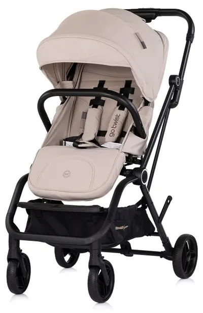 Cărucior pentru copii Chipolino - Go Twist, cu 360°, latte