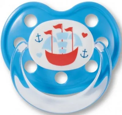 Baby Nova Suzetă din silicon pentru bebeluși, albastră