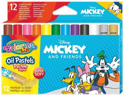 Pasteluri uleioase Colorino Disney - Mickey and Friends, 12 culori