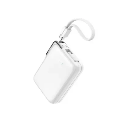 Baterie externa portabila Joyroom JR-PBF27 Pro, 10000 mAh, 30W, 1x USB-C, 1x Lightning, 1x Cablu USB-C, Alb