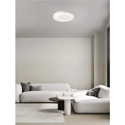 Plafoniera PADA Triac Dimabil Nisipiu Alb Metal & Acrylic LED 37 Wat 220-240Volt 2207Lm IP20 2700 + 4000K