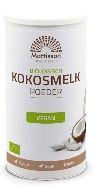 Organic Coconut Milk Powder, 200 g, Mattisson Healthstyle