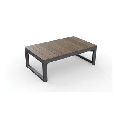 Măsuță de cafea pentru exterior cu aspect de lemn de nuc 71,5x116 cm Lyon – Keter