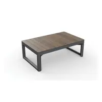 Măsuță de cafea pentru exterior cu aspect de lemn de nuc 71,5x116 cm Lyon – Keter