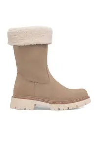 Botine dama - 590558802558042 - Piele ecologica - Bej