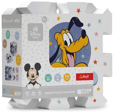 Puzzle pentru podea pentru bebeluși Trefl din 8 piese - Mickey Mouse