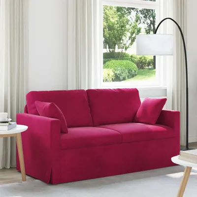 vidaXL Canapea Roșu Vin 158 x 78 x 80 cm Catifea