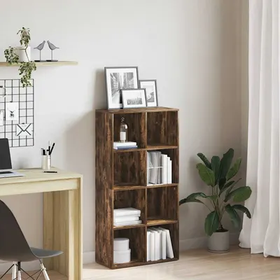 vidaXL Bibliotecă/dulap, stejar fumuriu, 66x30x130 cm, lemn prelucrat