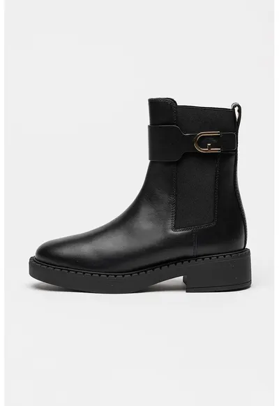 Ghete Chelsea din piele New Legacy - Negru