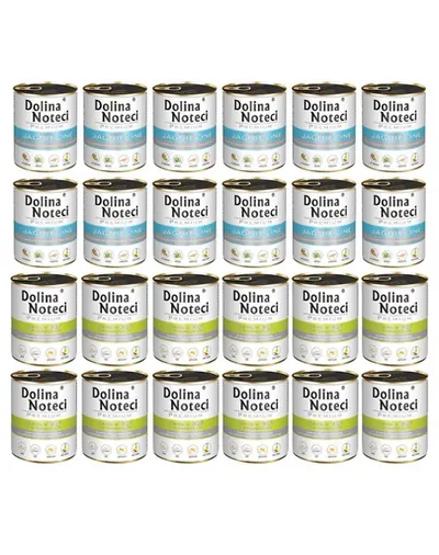 DOLINA NOTECI Mix arome Premium pentru câini 24x800g cu miel și câscă cu cartofi