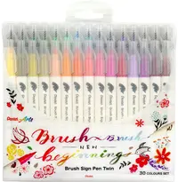 Pensula marker Pentel Sign Pen Twin - 30 de culori