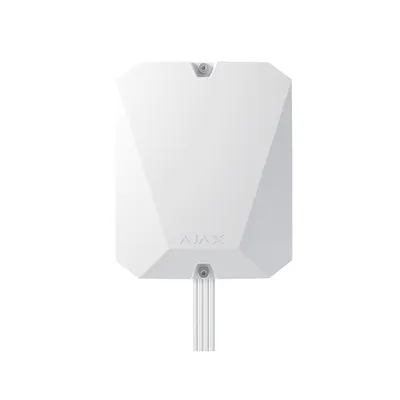 Modul de integrare cu 18 zone cablate Ajax Multitransmitter Fibra WH, control de pe telefon
