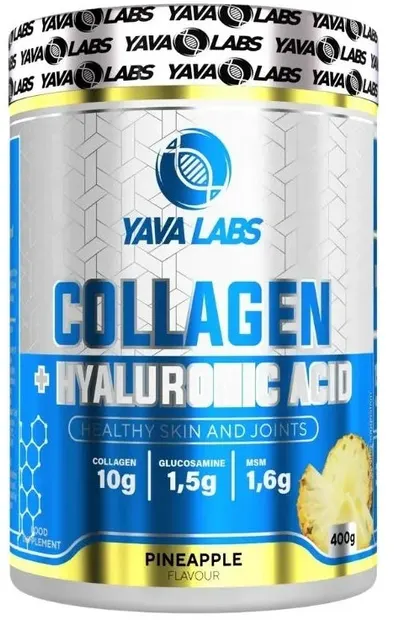 Collagen + Hyaluronic Acid, ananas, 400 g, Yava Labs
