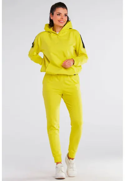 Pantaloni dama - Bumbac/Elastan - Galben