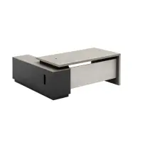 Birou managerial Artemis cu blat melaminat si corp lateral - dimensiuni W1600*D800*H750 mm