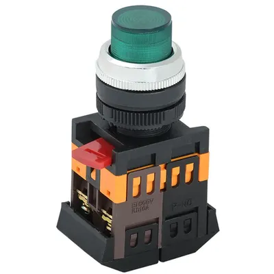 Control buton ABLFP-22 verde d22mm neon /240V 1z+1P