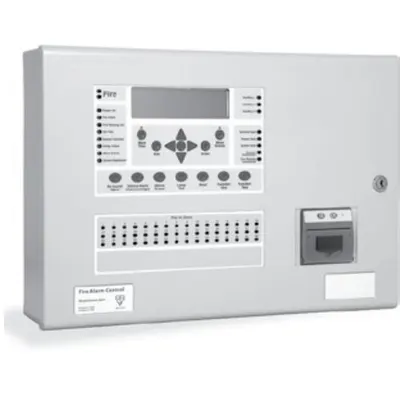 Centrala de incendiu cu 4 bucle Kentec ENH63484 14* cu 48 LED-uri de zona, montaj ingropat