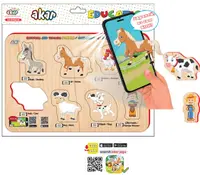 Puzzle educațional vorbitor Jagu - Ferma, 8 piese