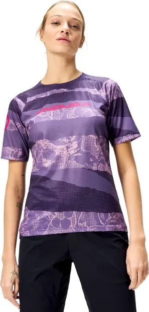 Tricou de ciclism pentru femei Endura Patchwork Ltd W