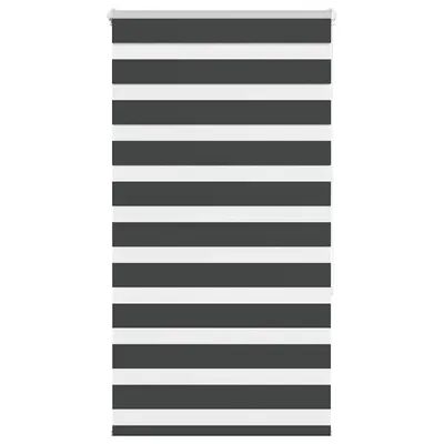 vidaXL Jaluzea tip zebra neagră lățime țesătură 80,9 cm poliester