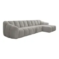 Colțar gri deschis (cu colț pe partea dreaptă/cu șezlong) Shell – Miuform