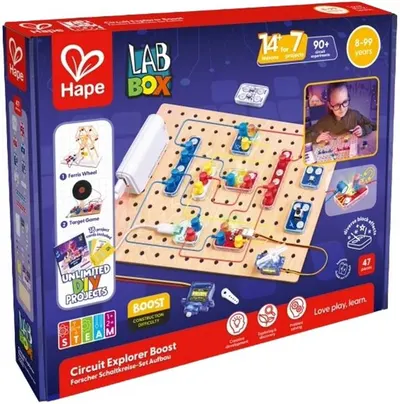 Kit educațional HaPe International LabBox - Studiu de circuit, 47 de piese