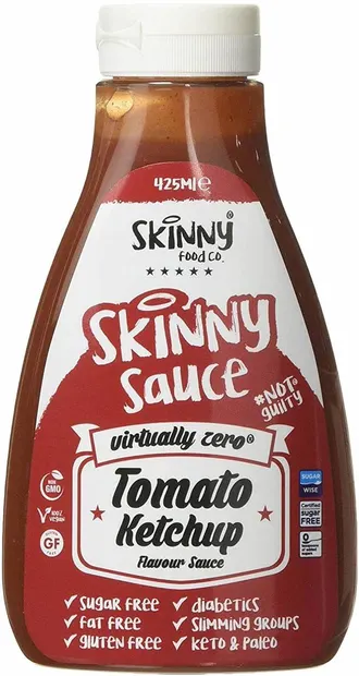 Skinny Sauce Tomato Ketchup, 425 ml, Skinny Food Co