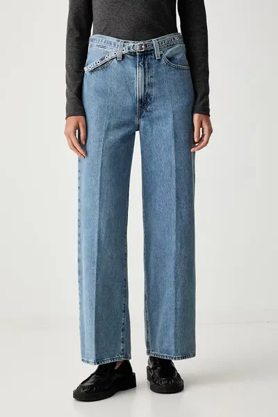 Levi's blugi wide leg pentru femei RIBCAGE WL BELTED