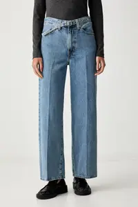 Levi's blugi wide leg pentru femei RIBCAGE WL BELTED