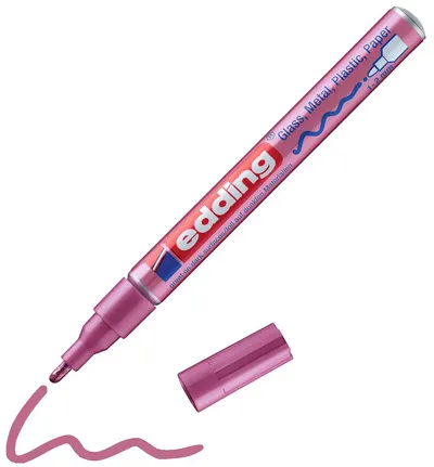 Marker permanent Edding 751 - Roz metalic