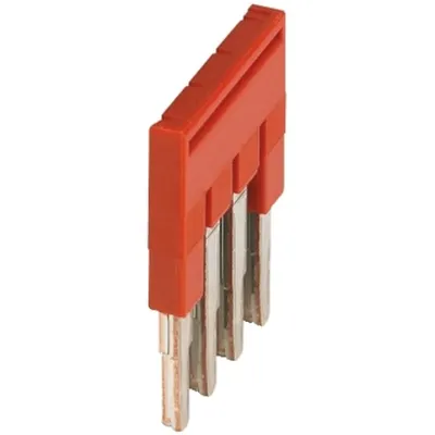 Punte de legatura 4 cai pentru terminale 2,5mm², rosie
